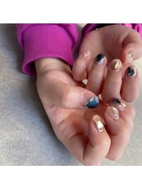 ゴールドニュアンスネイル☆