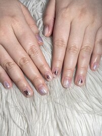 パープルニュアンスネイル