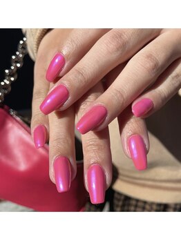 ウェイビーズ ネイル(wavy's.nail)/ピンクオーロラネイル