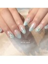 透明感氷ネイル！