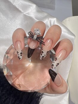 ビジューネイルズ 西川口店(bijou nails)/ヒョウ柄フレンチ