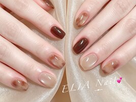 秋ネイルニュアンス