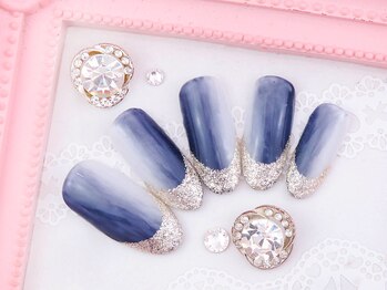 ヒロネイル(Hiro Nail)/縦グラデラメフレンチ