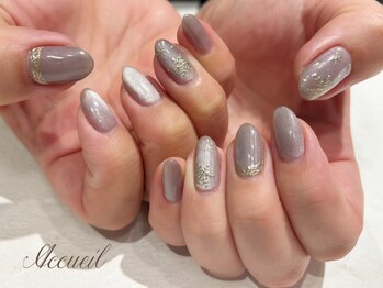 アクイユ 銀座店(ACCUEIL)/雪の結晶ネイル