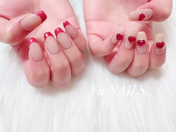 ユーネイルズ 恵比寿(Yu.NAILS.)/バレンタイン◎ハートフレンチ