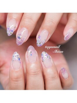 フラワーフレンチネイル