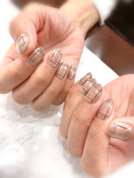 ハーティーネイル hearty nail 溝の口店/チェック/マグネット/ワンカラー