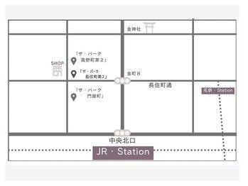 アイモア 岐阜駅店(eye mor.)/提携駐車場の地図