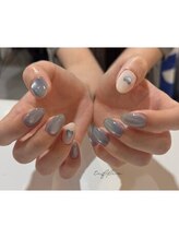ネイルサロン ティフィン(tiffin)/～水色マグネットハートネイル～
