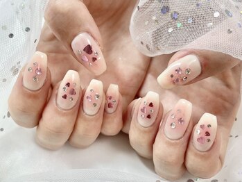 ミナミネイル 宮益坂店(Minami Nail)/ハートチークネイル