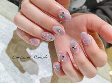 ヘアーアンドネイルマニッシュ(hair＆nail Manish)/ハート×バタフライ　キラキラ