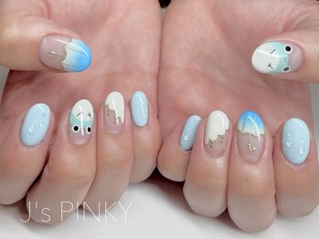 ネイルスペース ジェイズ ピンキー(NAIL SPACE J's PINKY)/梅雨ネイル