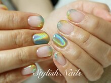 スタイリッシュネイルズ(Stylish Nails)/ユニコーン　グリーン×イエロー