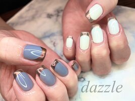 ちぐはぐミラーフレンチネイル