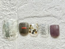 ネイルサロンキティ(nail salon Kitty)/FOOTネイル ¥9980 くすみカラー