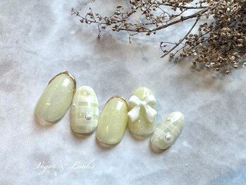 ヴィガー アンド ルックス 白金 目黒(Vigor&Looks)/イエロー チェックネイル