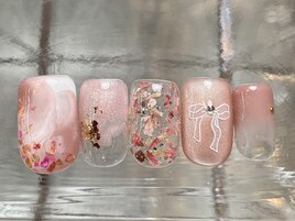 押し花フラワーネイル11500円