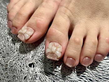 プロテア(protea)/フット3Dリボンアートネイル