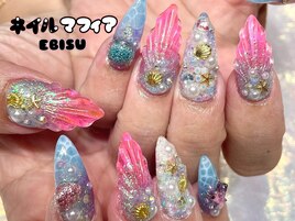 マーメイドネイル/夏ネイル