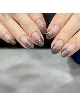 センスネイル(Sense nail)/ブラックラメグラデーション