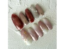 12月マンスリーネイル 2種 カラー変更可 各5,500円