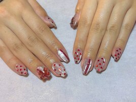 ハートネイル　バレンタイン