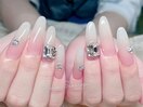 大人かわいいロングネイル