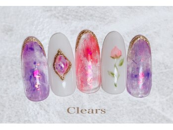 ビューティーネイルサロン クリアーズ(Clears)/お姫様ネイル♪アシメトリーOK！