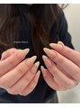 プラス エワル 四日市(PlusEwalu) オフィス場面でも可愛くワンポイントデザインのシンプルネイル♪