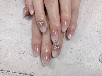 ネイル ビューティーマジック 葛西本店/ホワイトグラデーションネイル