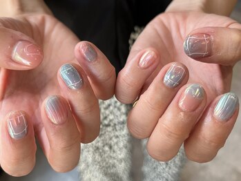 ナンバーネイル 立川(N゜Nail)/爽やかミラーネイル
