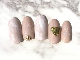 マーブル風アート