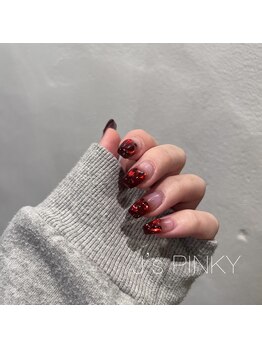 ネイルスペース ジェイズ ピンキー(NAIL SPACE J's PINKY)/うるうる赤グラデ