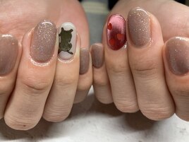 バレンタインネイル