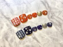 カイラ バイ ブリオン(KAILA by Bullion)/ギンガムフラワーネイル