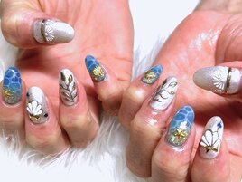 ☆ゴージャスな大人の海ネイル☆