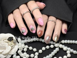 キティーネイル☆左右別デザイン