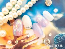 ファストネイル 立川店(FAST NAIL)/雪の結晶オーロラネイル