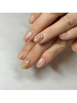 天然石ネイル（アートあり）