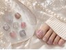 【foot】大人可愛い韓国★定額ネイル♪80分コース※新規オフ無料★￥10,800→