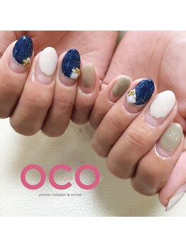 オコネイル ネイルサロンアンドスクール(OCO nail)/denim × balloon