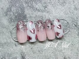 ピンクラメ★ハート★ミラー