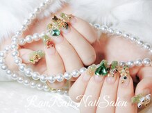 ランラン 池袋(RanRan)/クリスマスエメラルド豪華ネイル