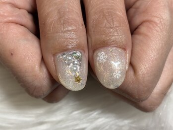 しゅくる/シンプルクリスマスネイル