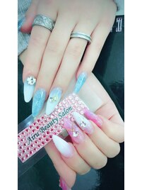 スカルプ　ラメグラデーション