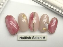 ネイリッシュサロン エー(Nailish Salon A)/ニュアンスミラーネイル