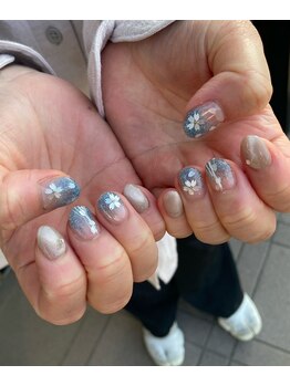 トータルサロン 白べぇーっ プラス/☆夜桜ネイル☆