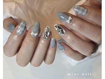 ミンズネイル(minsnail)/ティファニーチェックネイル