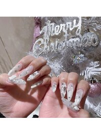 雪ネイル　スカルプ