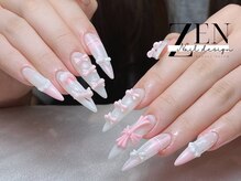 ゼン ネイル デザイン 池袋(ZEN NAIL DESIGN)/長さだしやり放題×つけ放題